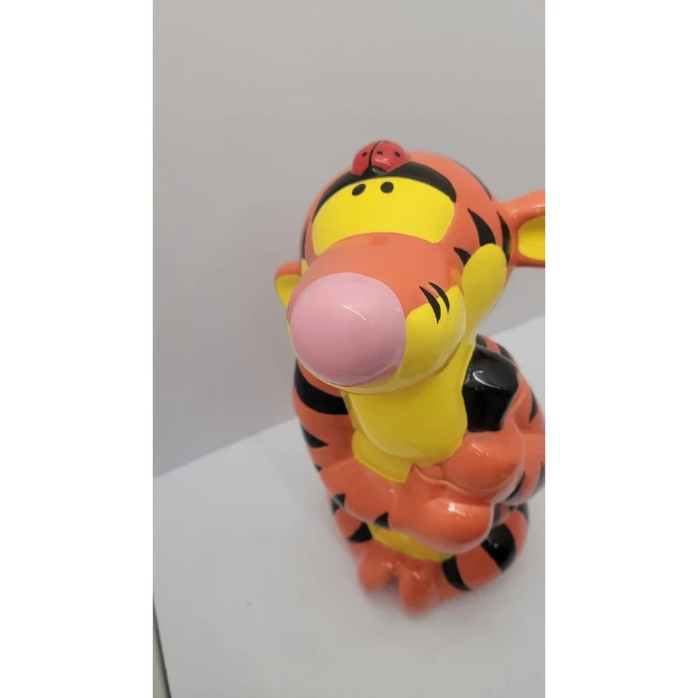 Disney Treasure Craft Tigger with Lady Bug Ceramic Cookie Jar Vintage 13 Inch